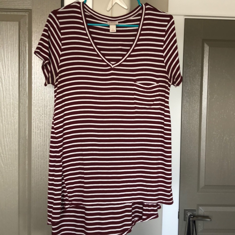 Target striped tee w/ pocket SIZE L